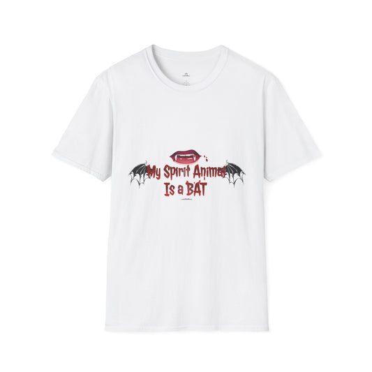 Spirit Animal T-Shirt, Bat Spirit Animal T-Shirt, Soft Style Tee, Halloween Tee, Funny T-Shirt, Quirky Graphic Shirt, Bat Design, Vampire Design