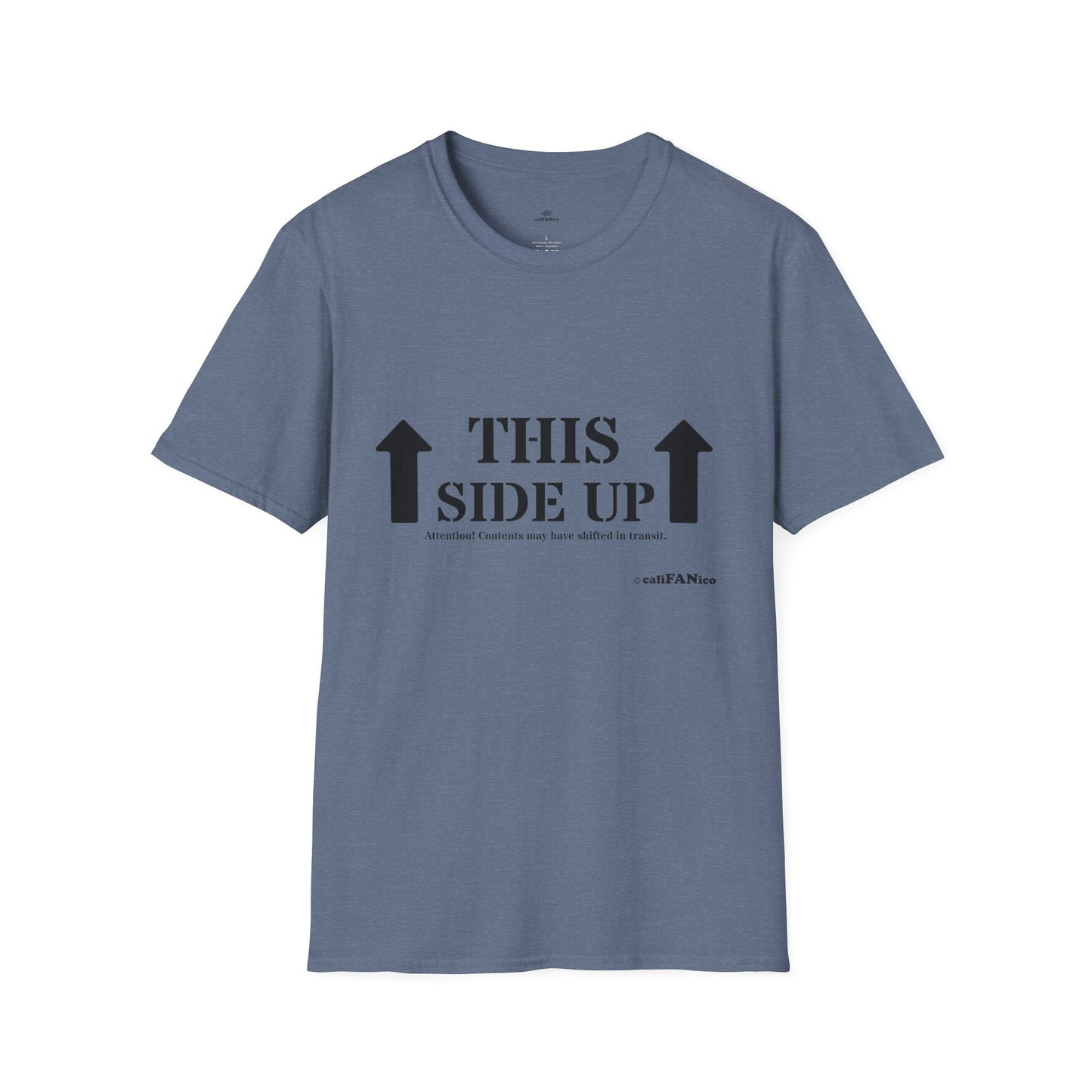 Funny 'THIS SIDE UP' t-shirt - Perfect Gift for Fun Occasions, Casual Wear, Gifting, Unisex Clothing, Vibrant Colors