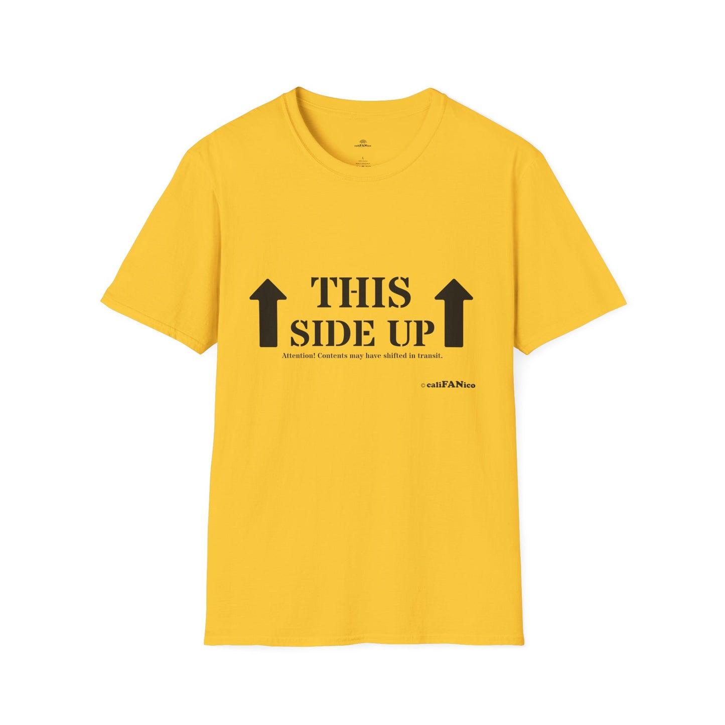 Funny 'THIS SIDE UP' t-shirt - Perfect Gift for Fun Occasions, Casual Wear, Gifting, Unisex Clothing, Vibrant Colors