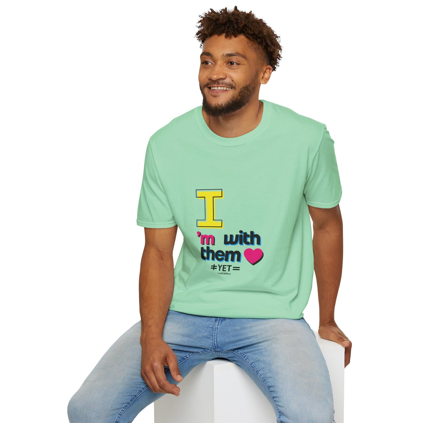 I’m With Them LGBTQ Pride Unisex Softstyle T-Shirt | Casual Wear, Gift for Friends, Pride Events Shirt, Graphic Tee, Inclusive Fashion