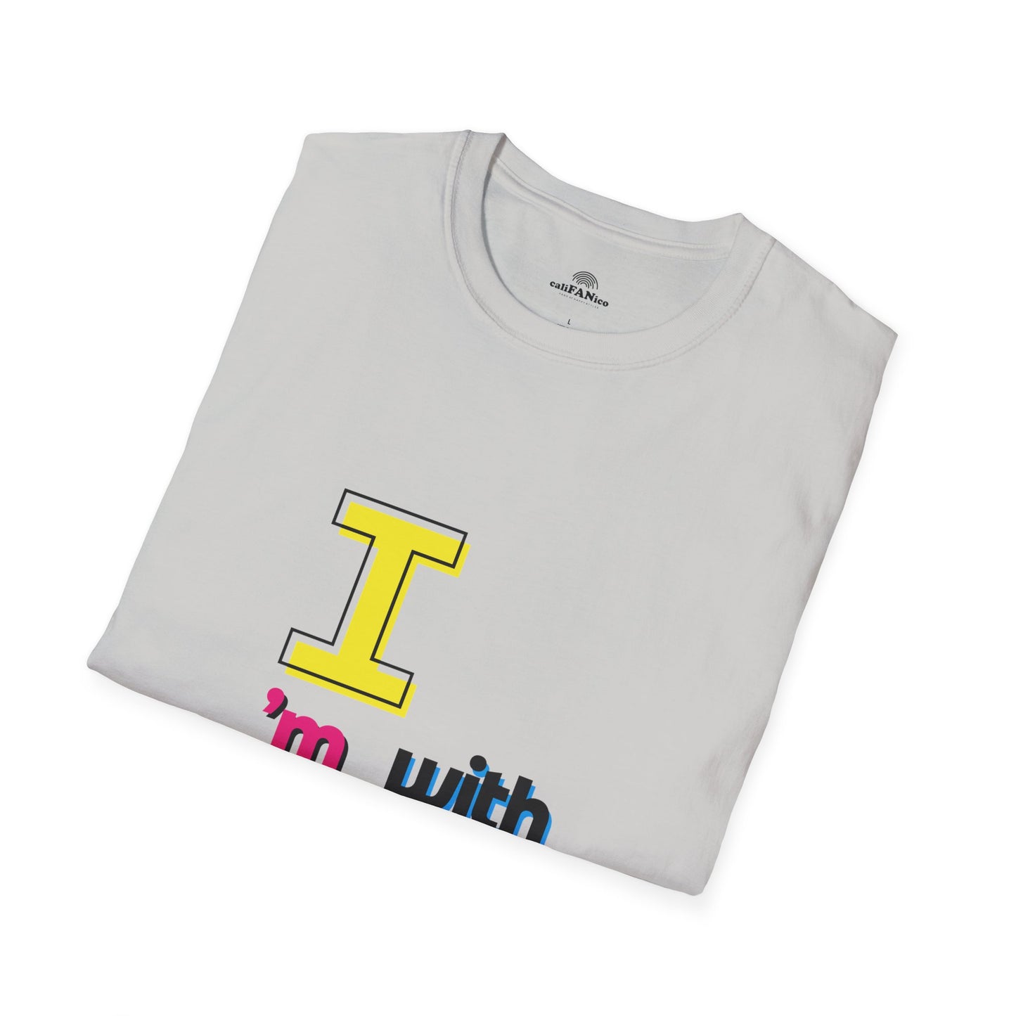 I’m With Them LGBTQ Pride Unisex Softstyle T-Shirt | Casual Wear, Gift for Friends, Pride Events Shirt, Graphic Tee, Inclusive Fashion