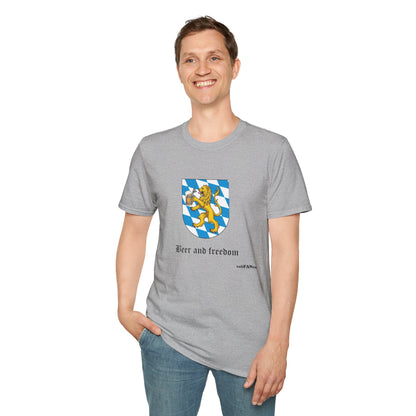 Beer and Freedom T‑Shirt — Bavarian Lion Oktoberfest Tee