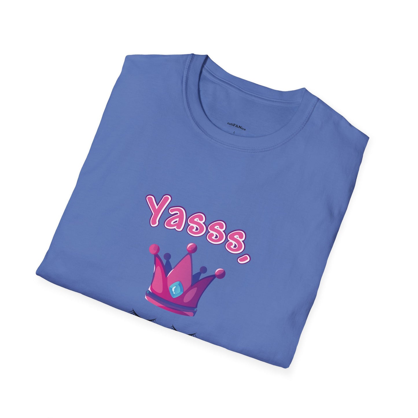 Yasss, Queen! Softstyle T-Shirt, Trendy Graphic Tee, Pride Apparel, Casual Wear, Gift for Them, Fun Festival T