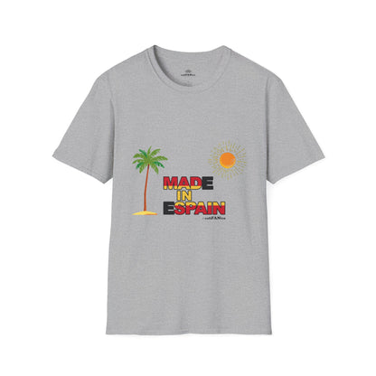 Funny Mad in Spain Made in Espain T-Shirt Unisex Softstyle Humor Shirt, Cute Gift, Unisex Top, Casual Wear, Laugh T Shirt