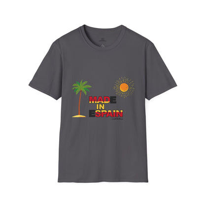 Funny Mad in Spain Made in Espain T-Shirt Unisex Softstyle Humor Shirt, Cute Gift, Unisex Top, Casual Wear, Laugh T Shirt