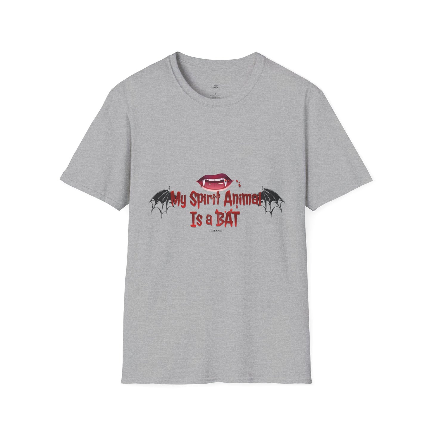 Spirit Animal T-Shirt, Bat Spirit Animal T-Shirt, Soft Style Tee, Halloween Tee, Funny T-Shirt, Quirky Graphic Shirt, Bat Design, Vampire Design