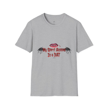 Spirit Animal T-Shirt, Bat Spirit Animal T-Shirt, Soft Style Tee, Halloween Tee, Funny T-Shirt, Quirky Graphic Shirt, Bat Design, Vampire Design
