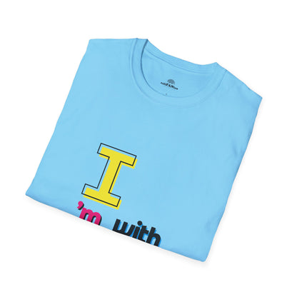 I’m With Them LGBTQ Pride Unisex Softstyle T-Shirt | Casual Wear, Gift for Friends, Pride Events Shirt, Graphic Tee, Inclusive Fashion