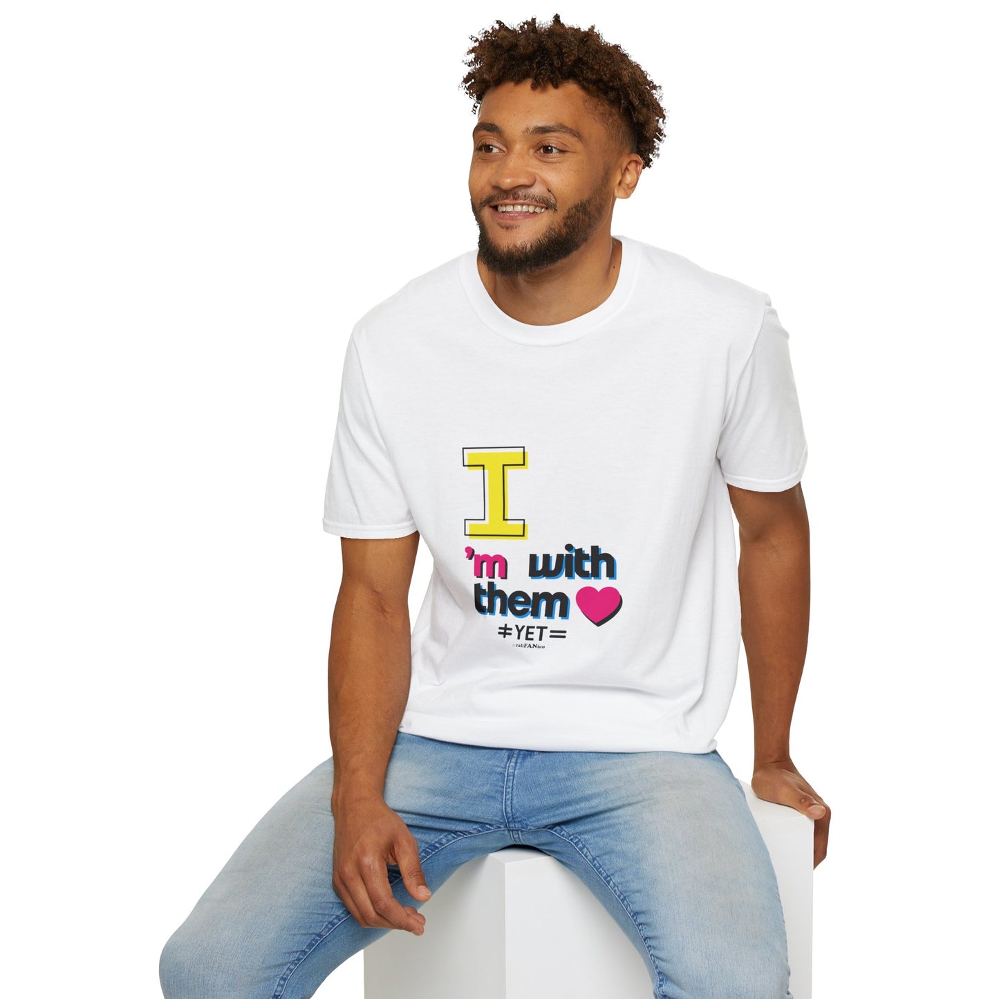 I’m With Them LGBTQ Pride Unisex Softstyle T-Shirt | Casual Wear, Gift for Friends, Pride Events Shirt, Graphic Tee, Inclusive Fashion