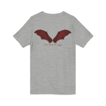 Unisex V-Neck Bat Tee - Spooky Bat Design T-Shirt - Perfect for Halloween, Autumn, Unique Graphic Tee