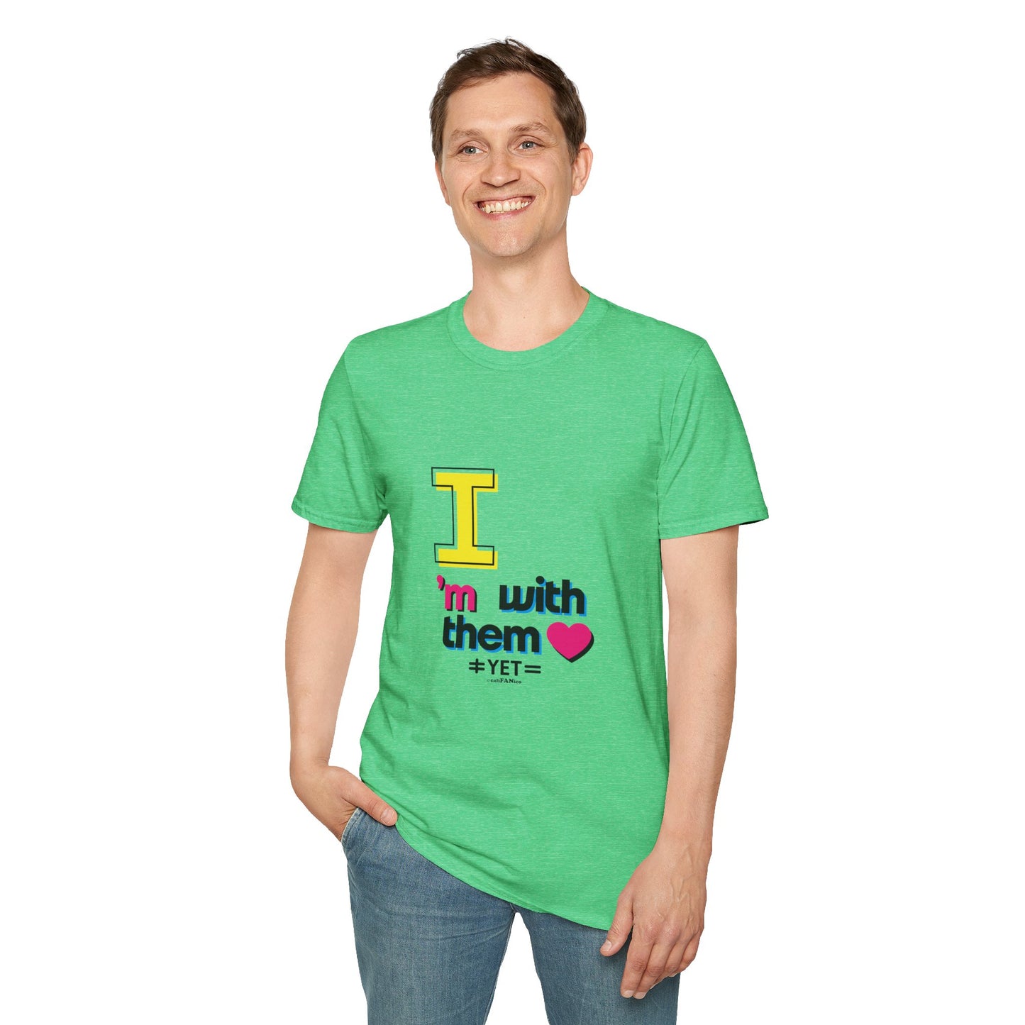 I’m With Them LGBTQ Pride Unisex Softstyle T-Shirt | Casual Wear, Gift for Friends, Pride Events Shirt, Graphic Tee, Inclusive Fashion