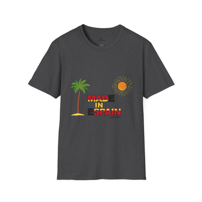 Funny Mad in Spain Made in Espain T-Shirt Unisex Softstyle Humor Shirt, Cute Gift, Unisex Top, Casual Wear, Laugh T Shirt