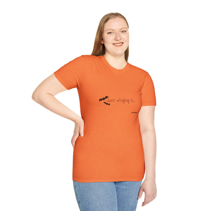 Spooky Bat Design T-Shirt - Perfect for Halloween, Autumn, Unique Graphic Tee