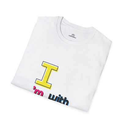 I’m With Them LGBTQ Pride Unisex Softstyle T-Shirt | Casual Wear, Gift for Friends, Pride Events Shirt, Graphic Tee, Inclusive Fashion